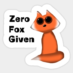 Zero Fox Given Sticker